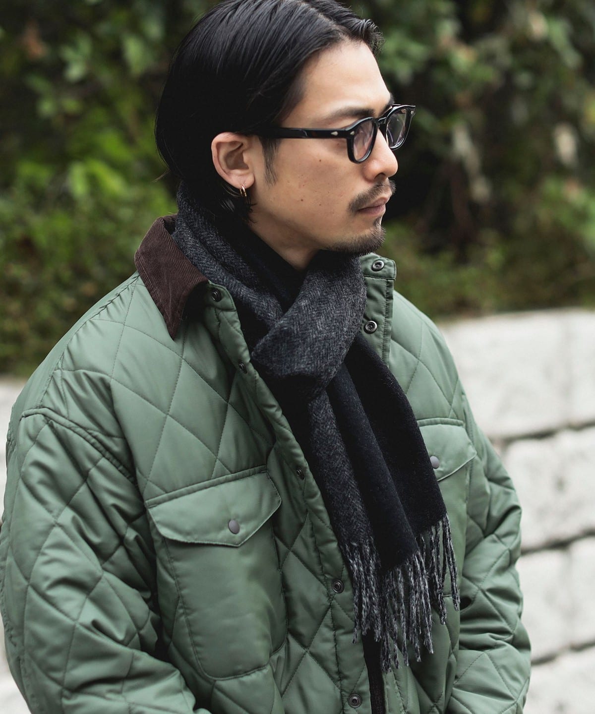 ソリッド リバーシブル マフラー ファッション雑貨 MEN BLACK ONE SIZE ソリッド リバーシブル マフラー ファッション雑貨 MEN BLACK ONE SIZE