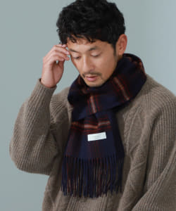 ▲B:MING by BEAMS / チェック リバーシブル マフラー