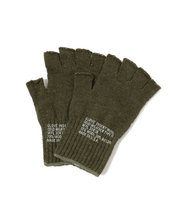 B:MING by BEAMS B:MING by BEAMS MILITARY wool fingerless gloves