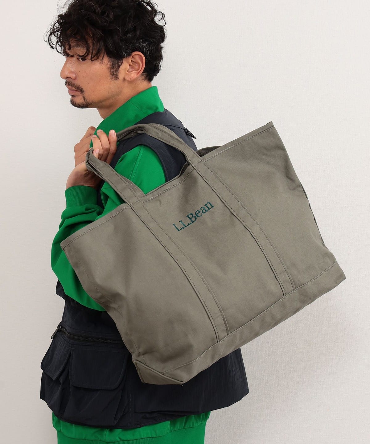 L.L.BEAN BEAMS トートバッグ オリーブ - トートバッグ