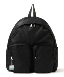 【別注】PACKING / メタルシルバー ジップ 2ポケット バックパック