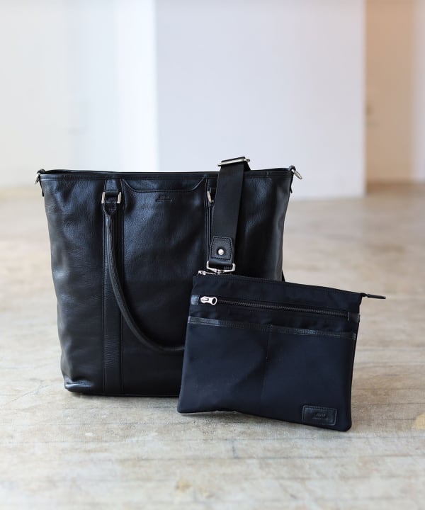 【BEAMS】ブラックレザートートバッグ BEAMS HEART｜レザー トートバッグ(A4サイズ収納可能) | Rakuten