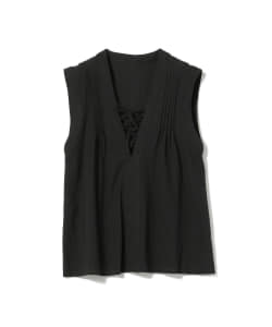 ▲B:MING by BEAMS / カラミ ストライプ レースアップ ブラウス