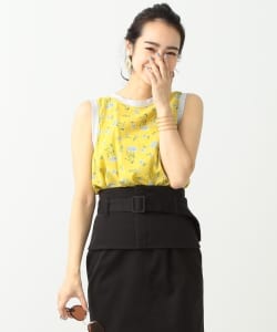 【洗える】B:MING by BEAMS / 総柄プリント ブラウス 18SS
