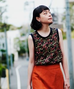 【洗える】B:MING by BEAMS / 総柄プリント ブラウス 18SS