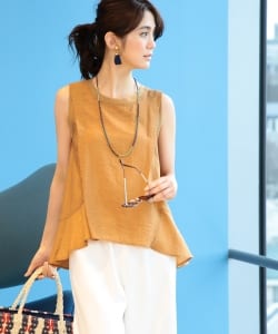 B:MING by BEAMS / サーキュラー ノースリーブブラウス 18SS