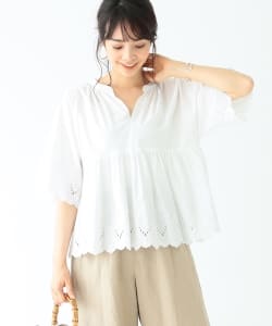 B:MING by BEAMS / スカラップ 刺繍ブラウス 19SS