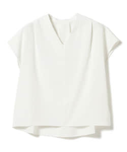 B:MING by BEAMS / ストレッチ Ｖネック タックブラウス -P