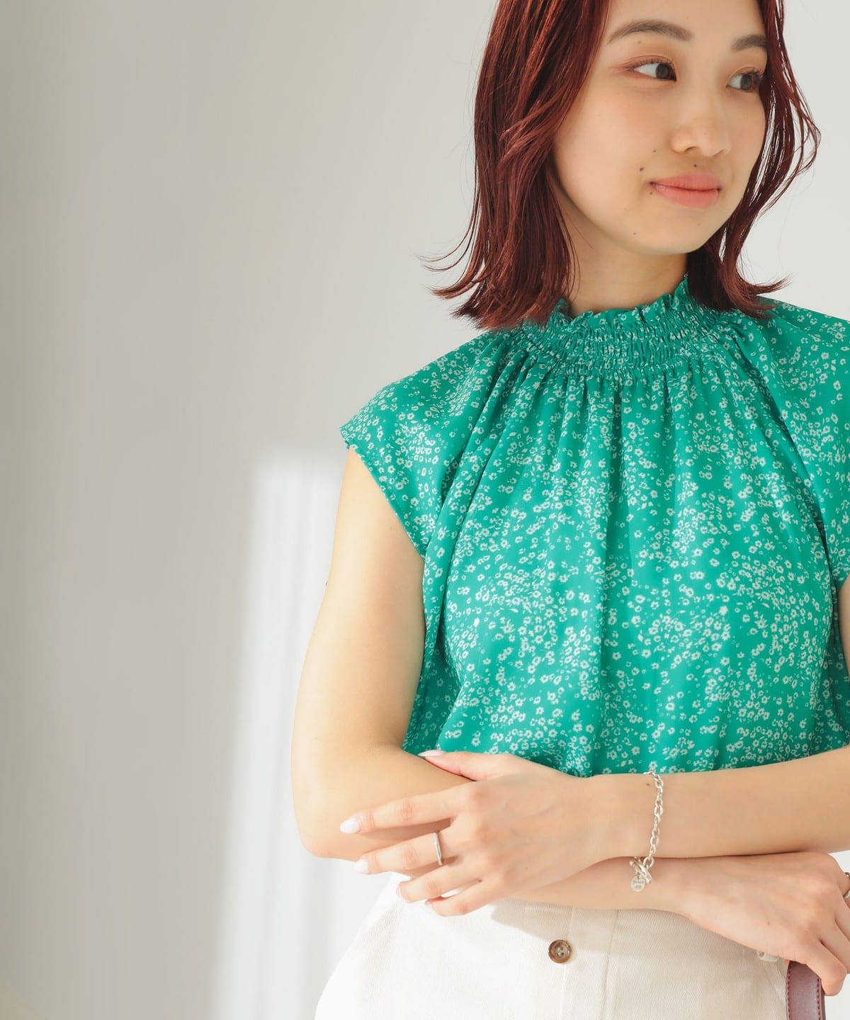 B:MING by BEAMS（ビーミング by ビームス）花柄 ギャザー