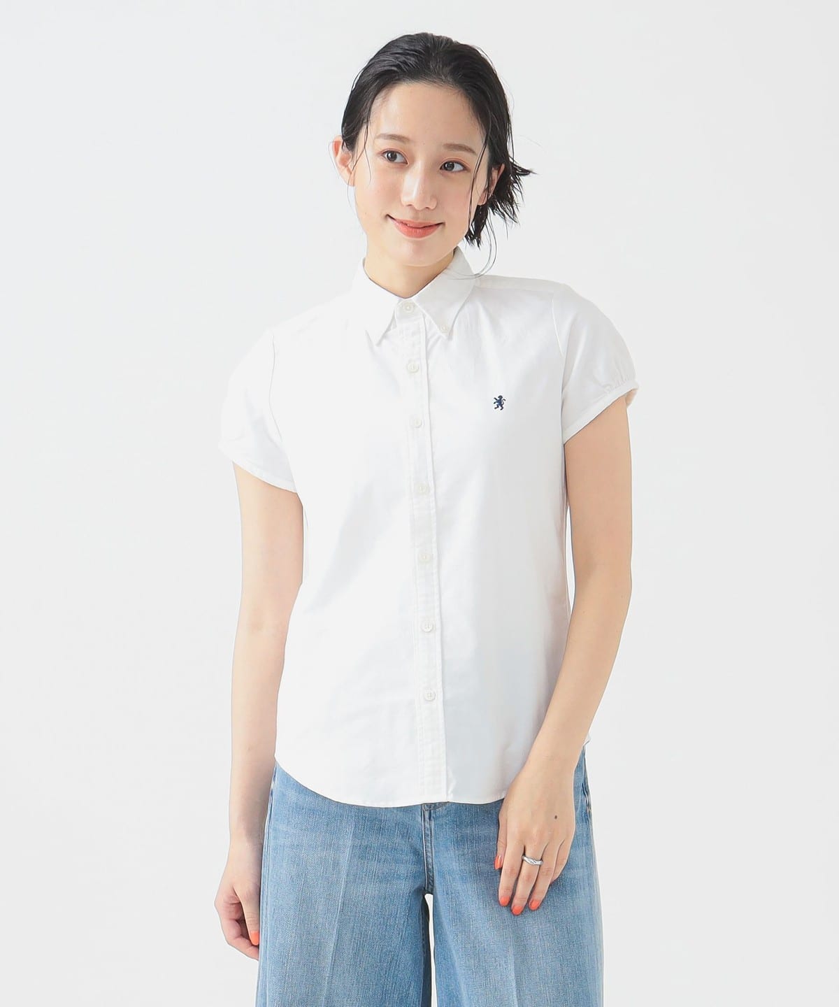 Gymphlex / フレンチスリーブ シャツ シャツ・ブラウス WOMEN WHITE 14 Gymphlex / フレンチスリーブ シャツ シャツ・ブラウス WOMEN WHITE 14