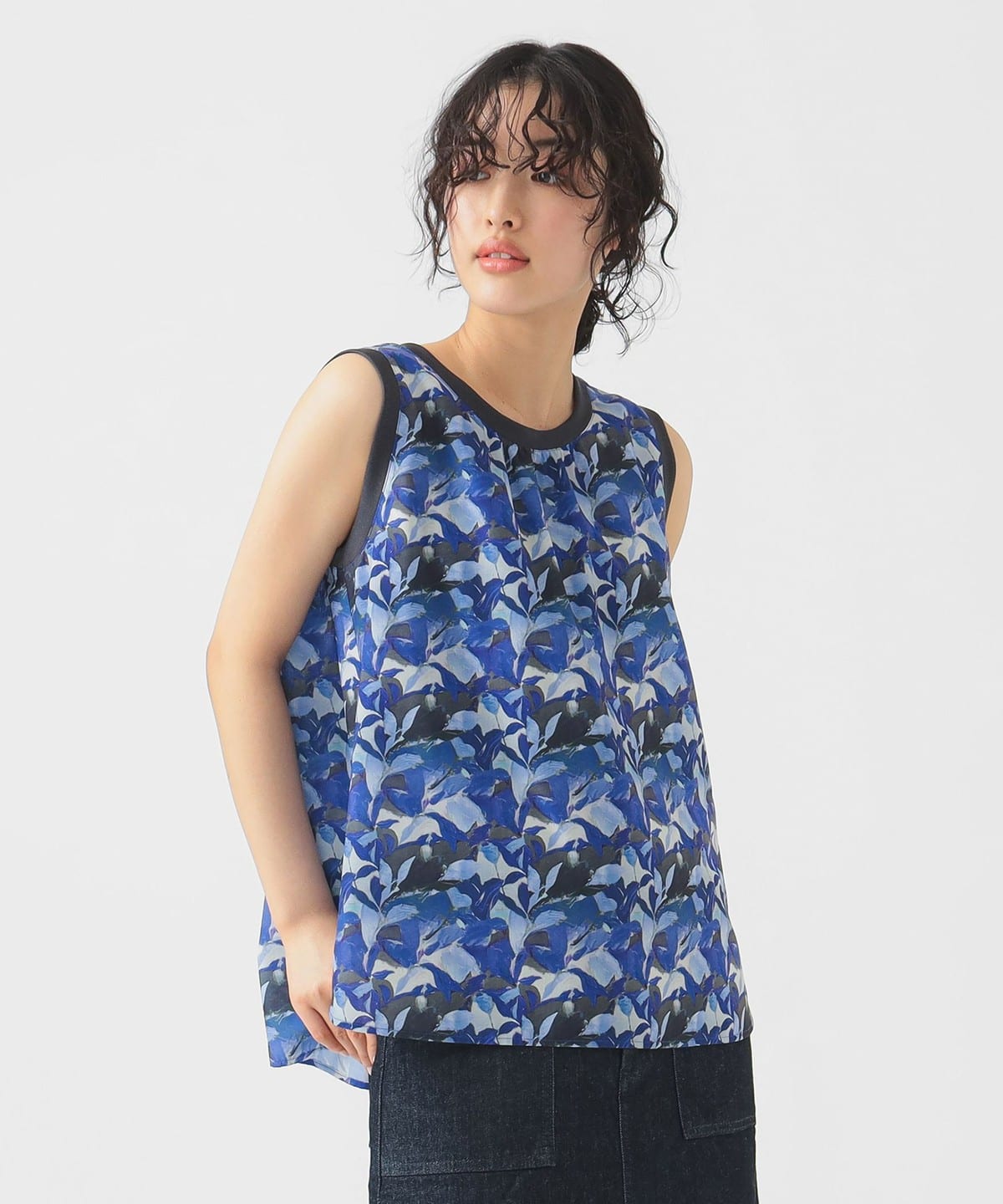 総柄 ブラウス シャツ・ブラウス WOMEN BLUE ONE SIZE 総柄 ブラウス シャツ・ブラウス WOMEN BLUE ONE SIZE