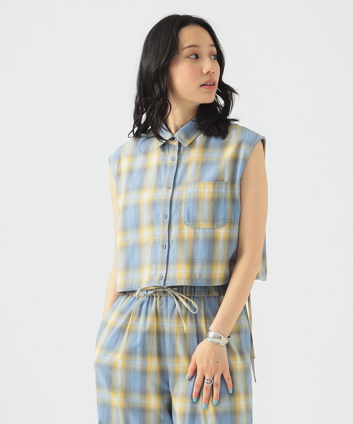オンブレ ノースリーブ シャツ(S M) シャツ・ブラウス WOMEN BROWN×YELLOW S オンブレ ノースリーブ シャツ(S M) シャツ・ブラウス WOMEN BROWN×YELLOW S