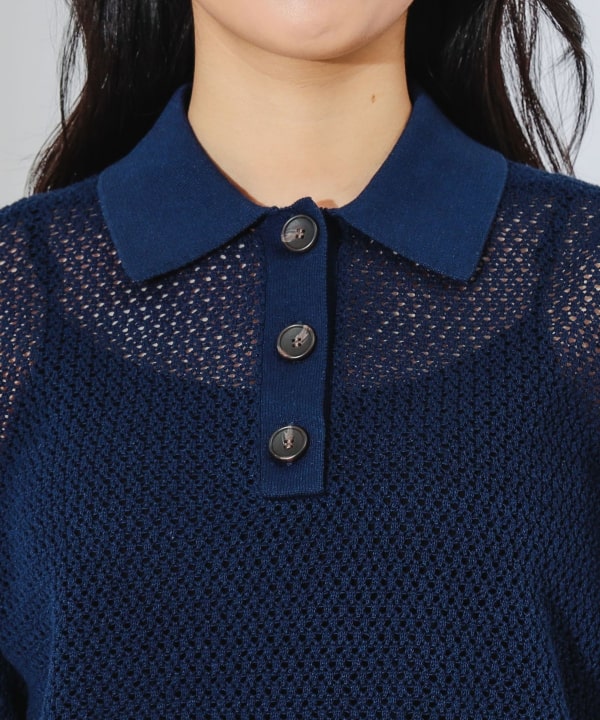 knit polo shirt