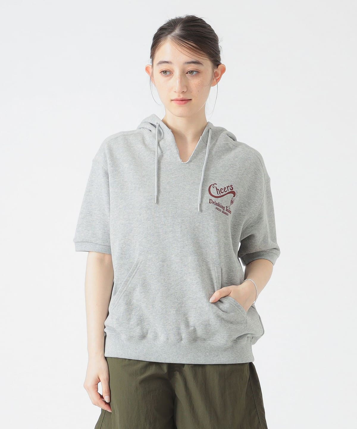 【別注】RUSSELL ATHLETIC ラッセルアスレチック / プリント フーディー トップス WOMEN H. GRAY ONE SIZE 【別注】RUSSELL ATHLETIC ラッセルアスレチック / プリント フーディー トップス WOMEN H. GRAY ONE SIZE