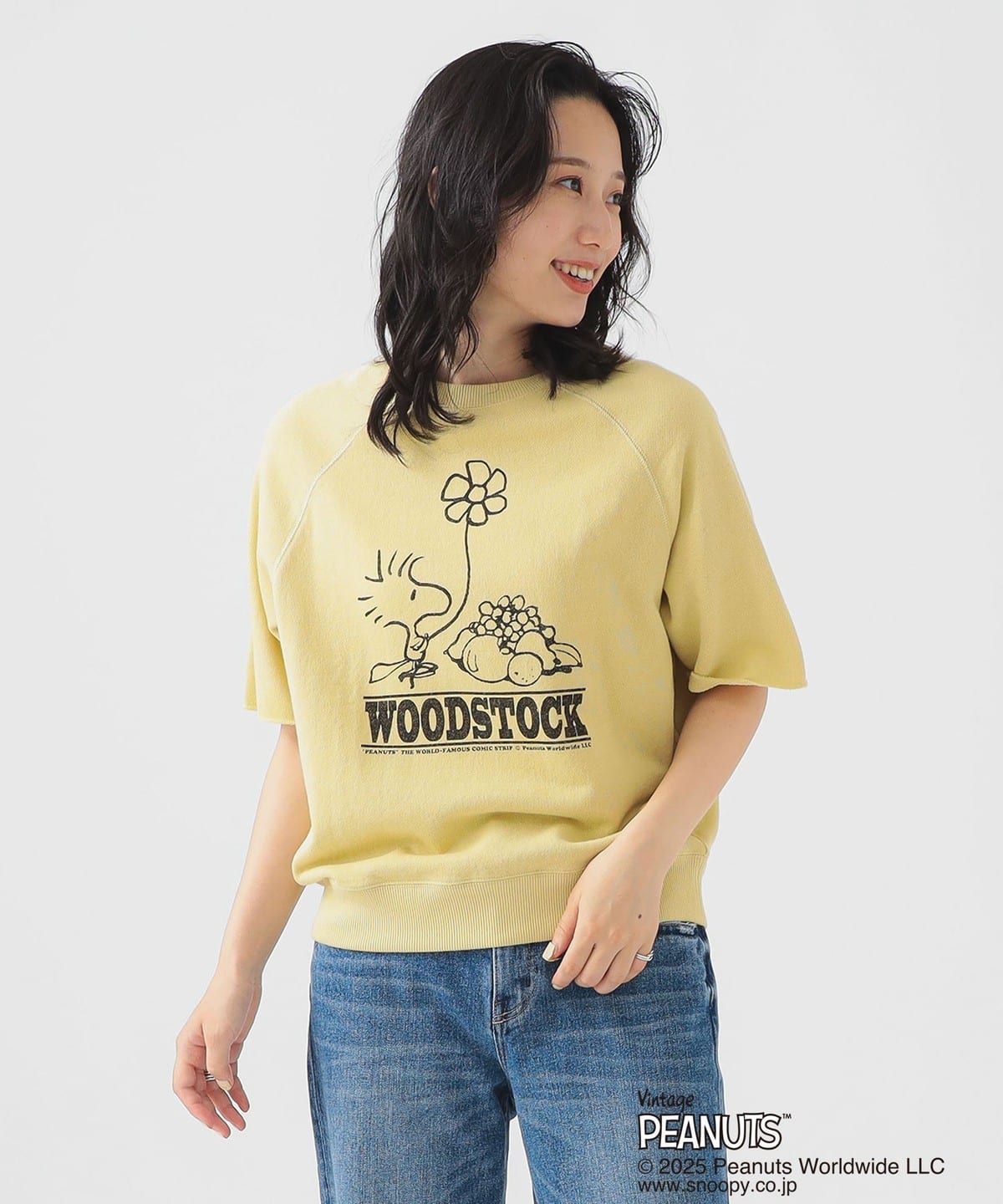 FRUIT OF THE LOOM フルーツオブザルーム / Peanuts ショートスリーブ スウェット(WOMENS) トップス WOMEN YELLOW ONE SIZE FRUIT OF THE LOOM フルーツオブザルーム / Peanuts ショートスリーブ スウェット(WOMENS) トップス WOMEN YELLOW ONE SIZE