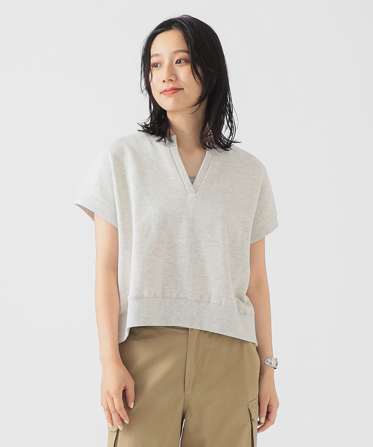 スキッパー 裏毛 プルオーバー トップス WOMEN NATURAL ONE SIZE スキッパー 裏毛 プルオーバー トップス WOMEN NATURAL ONE SIZE