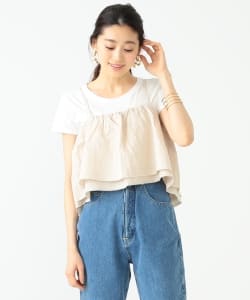 【洗える】B:MING by BEAMS / ブラレット付き Tシャツ