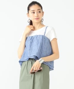 【洗える】B:MING by BEAMS / ブラレット付き Tシャツ