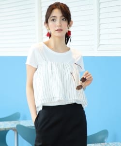 【洗える】B:MING by BEAMS / ブラレット付き Tシャツ