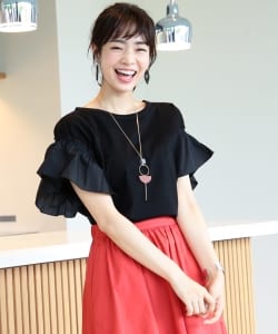 B:MING by BEAMS / 布帛ギャザー袖 Tシャツ