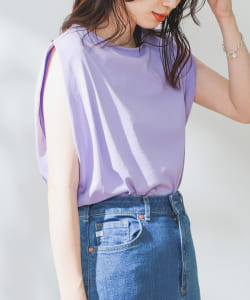 ▲B:MING by BEAMS / タック ボートネック ノースリーブ Tシャツ