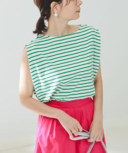 ▲B:MING by BEAMS / タック ボートネック ノースリーブ Tシャツ