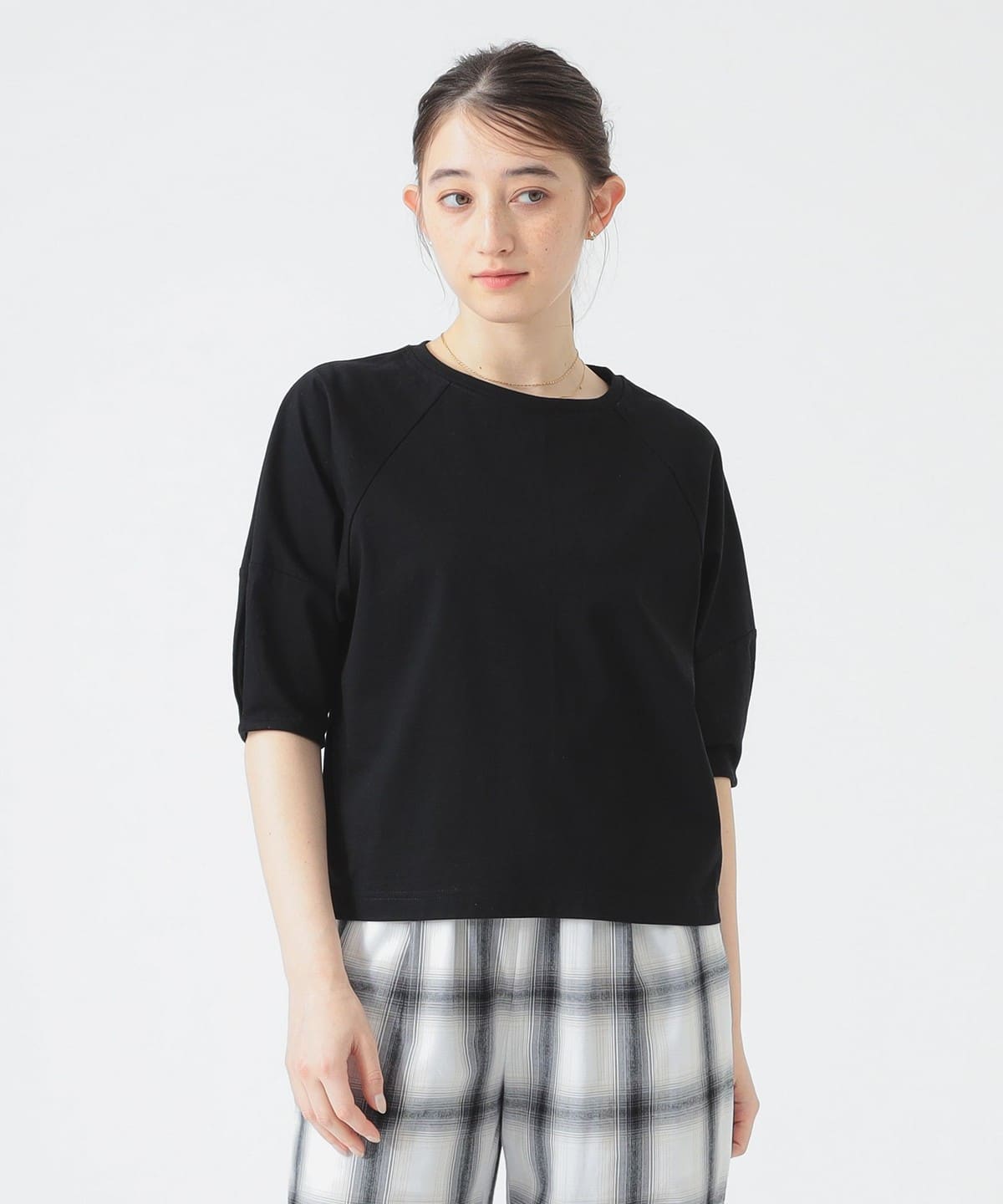 【7/10再値下げ】シルケット ワイドスリーブ Tシャツ Tシャツ・カットソー WOMEN BLACK ONE SIZE 【7/10再値下げ】シルケット ワイドスリーブ Tシャツ Tシャツ・カットソー WOMEN BLACK ONE SIZE