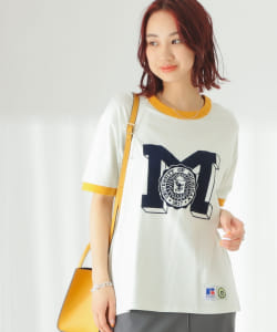 ▲RUSSELL ATHLETIC / Michigan リンガー Tシャツ