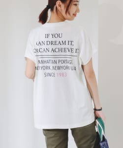 ▲Manhattan Portage × B:MING by BEAMS / 別注 ロゴ プリント Tシャツ