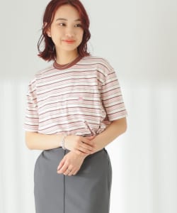 ▲DANTON / マルチストライプ Tシャツ