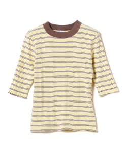 ▲ MILLER / ランダム リブ ハーフスリーブ ボーダー Tシャツ