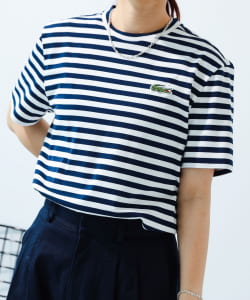 ▲LACOSTE / クルーネック ボーダー Tシャツ