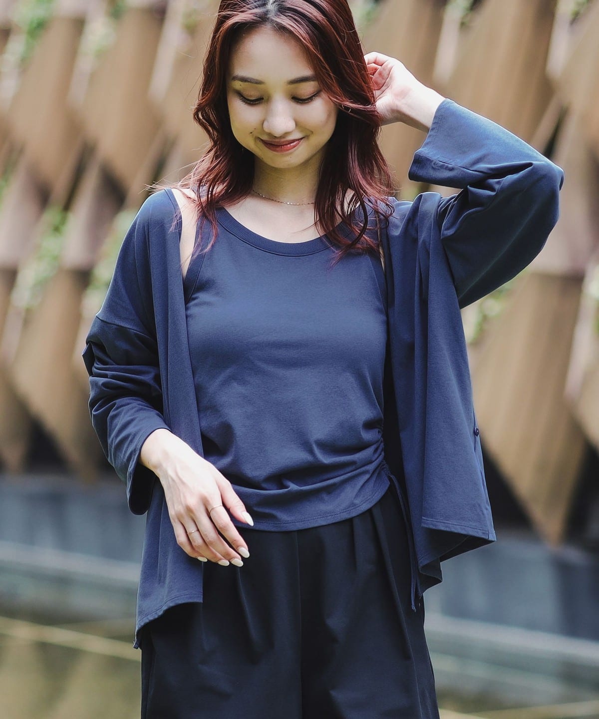 ランド アンド ウォーター カーディガン & キャミソール セット トップス WOMEN STONE BLUE ONE SIZE ランド アンド ウォーター カーディガン & キャミソール セット トップス WOMEN STONE BLUE ONE SIZE
