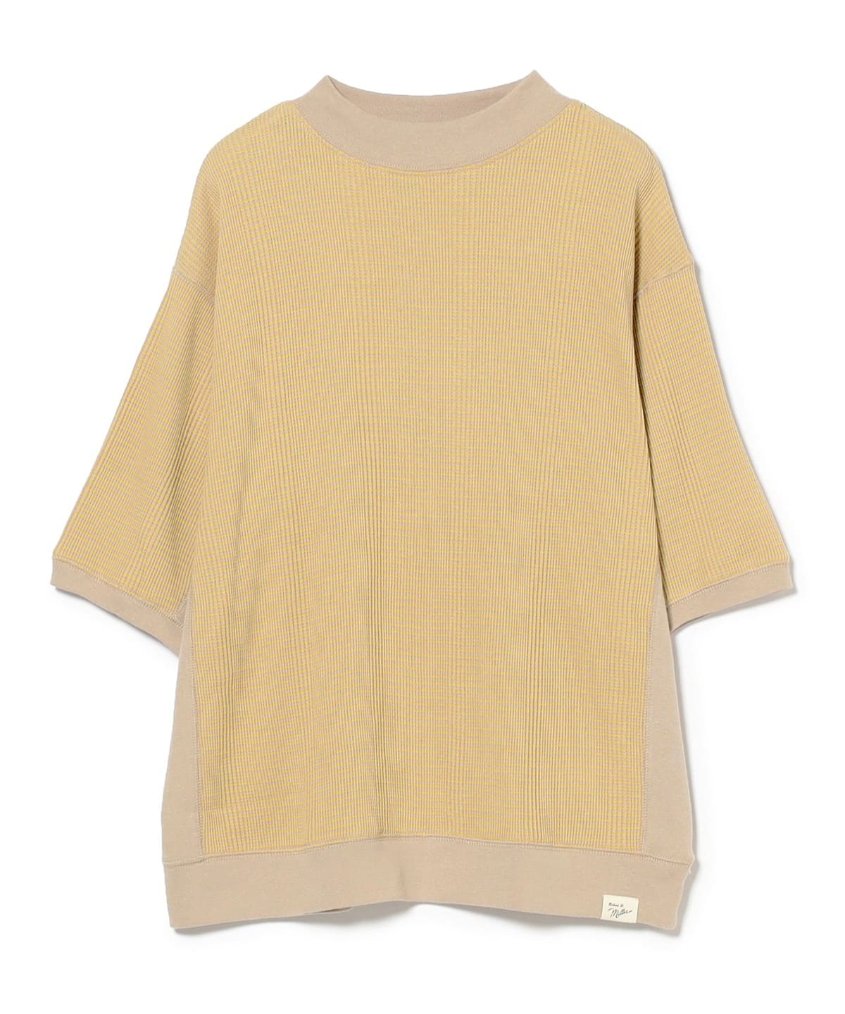 MILLER ミラー / ワッフル モックネック プルオーバー Tシャツ・カットソー WOMEN YELLOW M MILLER ミラー / ワッフル モックネック プルオーバー Tシャツ・カットソー WOMEN YELLOW M