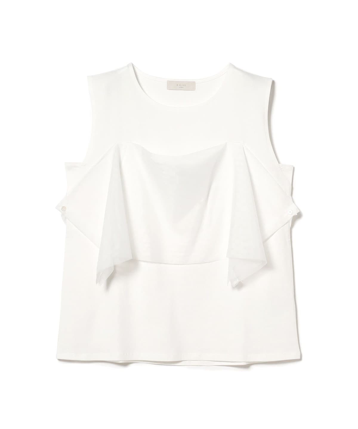 メッシュ ノースリーブ トップス Tシャツ・カットソー WOMEN OFF WHITE S メッシュ ノースリーブ トップス Tシャツ・カットソー WOMEN OFF WHITE S