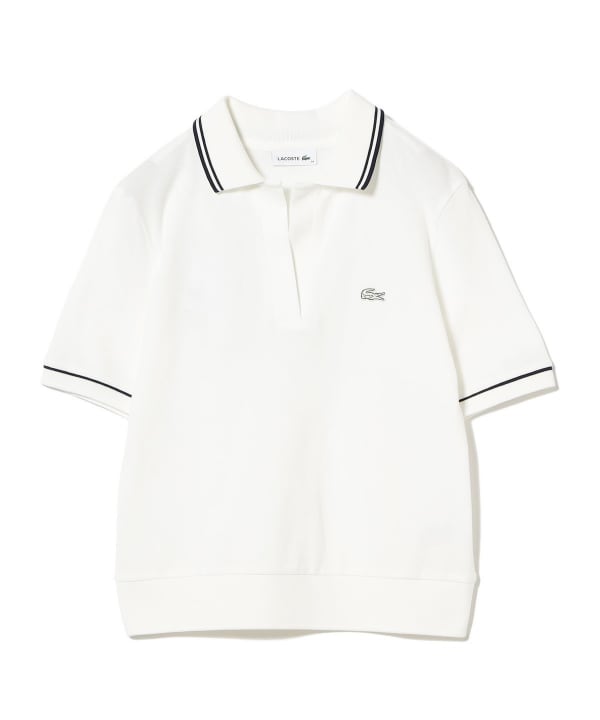 タグ付き、シミ有】LACOSTE ホワイト 長袖ポロシャツ - メルカリ