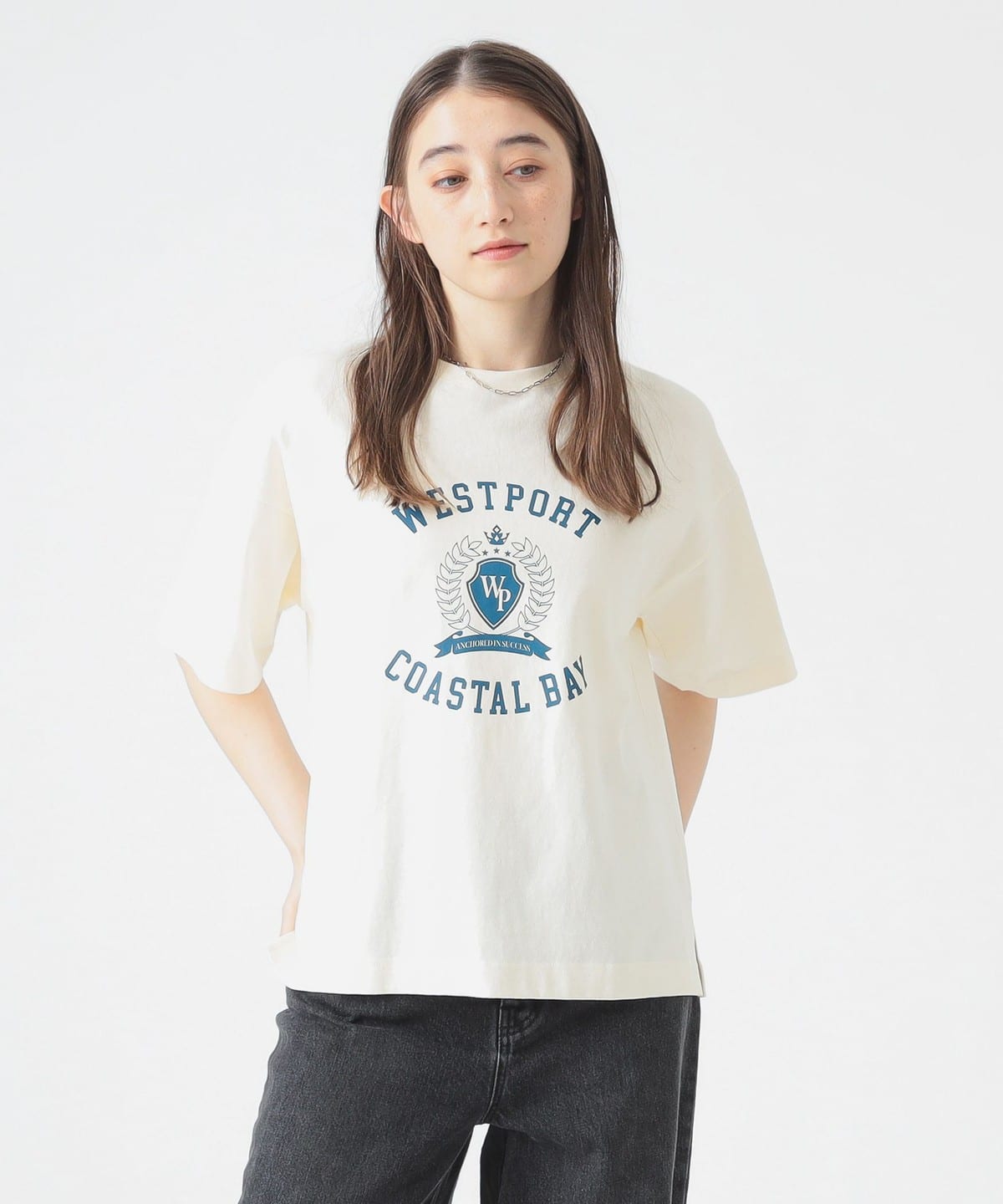 プリント フットボール Tシャツ Tシャツ・カットソー WOMEN OFF WHITE ONE SIZE プリント フットボール Tシャツ Tシャツ・カットソー WOMEN OFF WHITE ONE SIZE