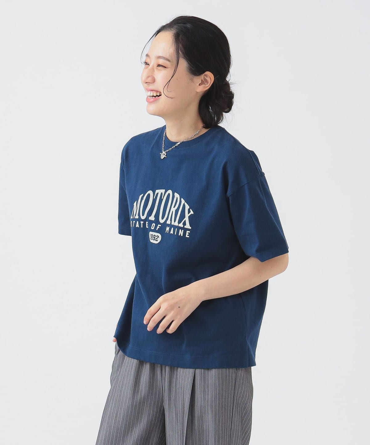 プリント フットボール Tシャツ Tシャツ・カットソー WOMEN NAVY ONE SIZE プリント フットボール Tシャツ Tシャツ・カットソー WOMEN NAVY ONE SIZE