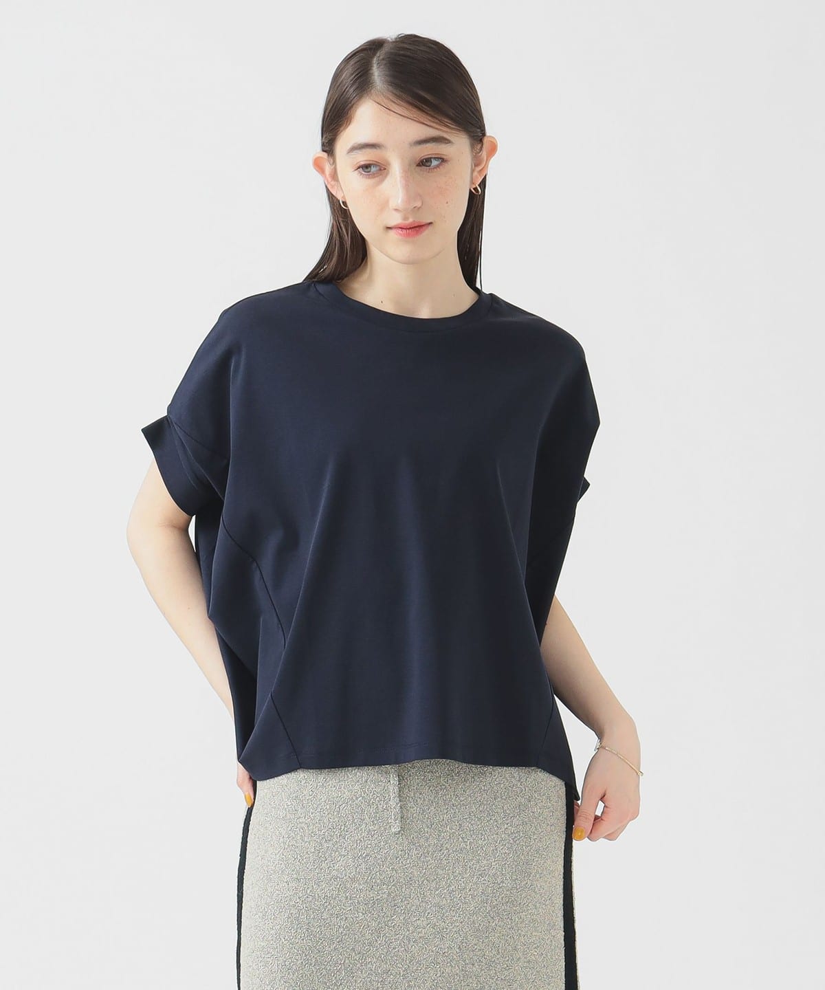シルケット フォルム プルオーバー Tシャツ・カットソー WOMEN NAVY ONE SIZE シルケット フォルム プルオーバー Tシャツ・カットソー WOMEN NAVY ONE SIZE