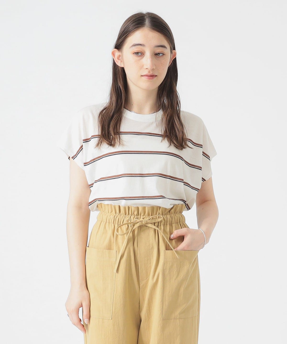 t*b様 希少ポーター限定モデルミッドタウン購入 B:MING by BEAMS（ビーミング by ビームス）シアー ボーダー T