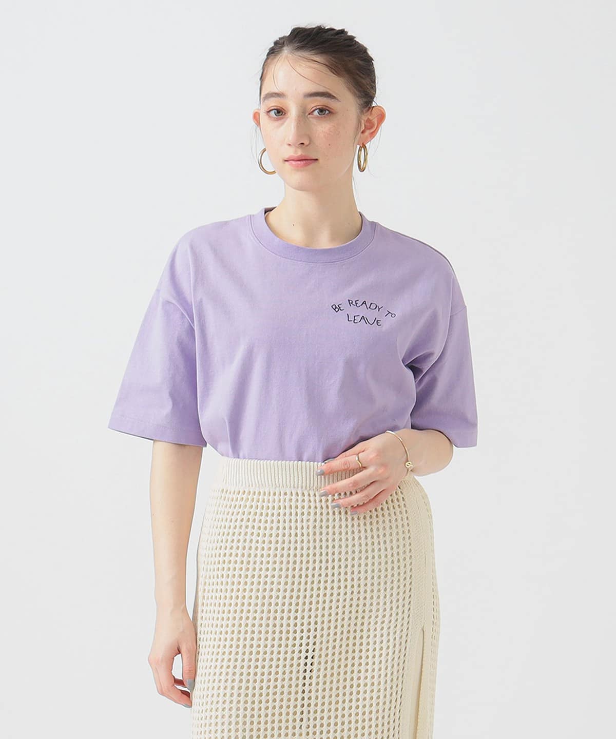 【会員限定 10%OFF 対象品】ロゴ 刺繍 Tシャツ Tシャツ・カットソー WOMEN PURPLE ONE SIZE 【会員限定 10%OFF 対象品】ロゴ 刺繍 Tシャツ Tシャツ・カットソー WOMEN PURPLE ONE SIZE