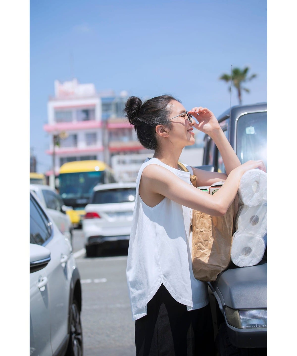 【吸水速乾・接触冷感】ランド アンド ウォーター ノースリーブ タック Tシャツ Tシャツ・カットソー WOMEN OFF WHITE ONE SIZE 【吸水速乾・接触冷感】ランド アンド ウォーター ノースリーブ タック Tシャツ Tシャツ・カットソー WOMEN OFF WHITE ONE SIZE