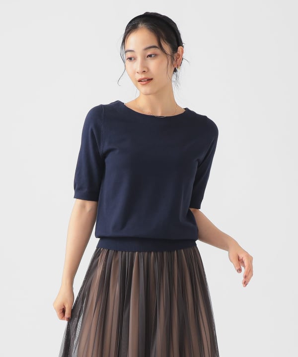 B:MING by BEAMS（ビーミング by ビームス）ハーフスリーブ ニット