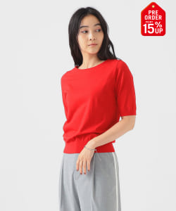 【+15%ポイントUP】ハーフスリーブ ニット