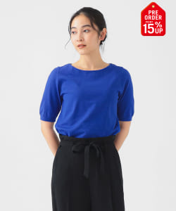 【+15%ポイントUP】ハーフスリーブ ニット
