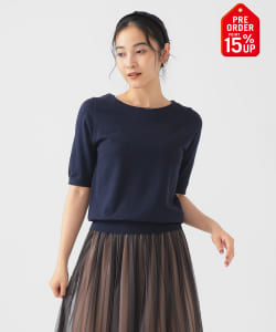 【+15%ポイントUP】ハーフスリーブ ニット