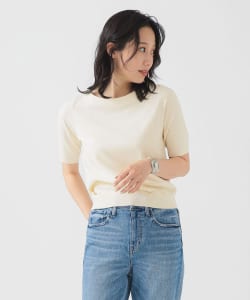 【+15%ポイントUP】ハーフスリーブ ニット
