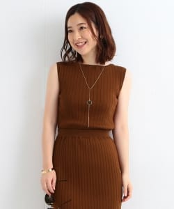 B:MING by BEAMS / リブボートネック ニットノースリーブ