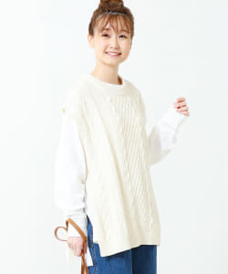 B:MING by BEAMS / アラン柄 ニット ベスト 20AW