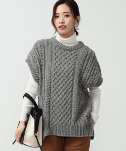 B:MING by BEAMS / ウール混 アラン柄 ベスト 20AW